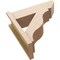 Ekena Millwork 7 1/2-in W x 22-in D x 22-in H Funston Slat Rough Cedar Woodgrain TimberThane Outlooker, Primed Tan OUTUR075X22X22FST24RCPR - alternate 4